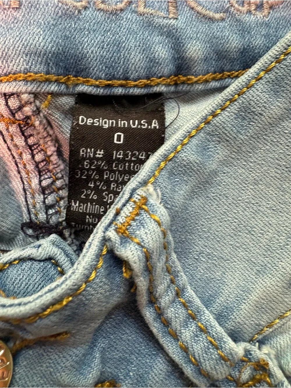 Blue Republic Light Wash Skinny Jeans Distressed Women’s 0 Double Button